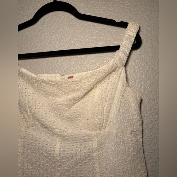 FREE PEOPLE BERRY KISS MINI DRESS IN IVORY Elegant Off-Shoulder Dress - Picture 9 of 12